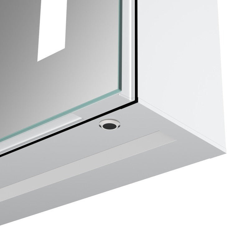 Sakura 500mm 1 Door Front-Lit LED Mirror Cabinet-Mirrors-DIMS0110-