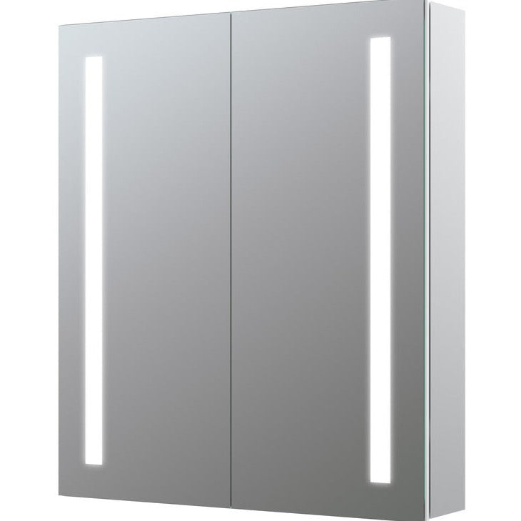 Sakura 600mm 2 Door Front-Lit LED Mirror Cabinet-Mirrors-DIMS0112-