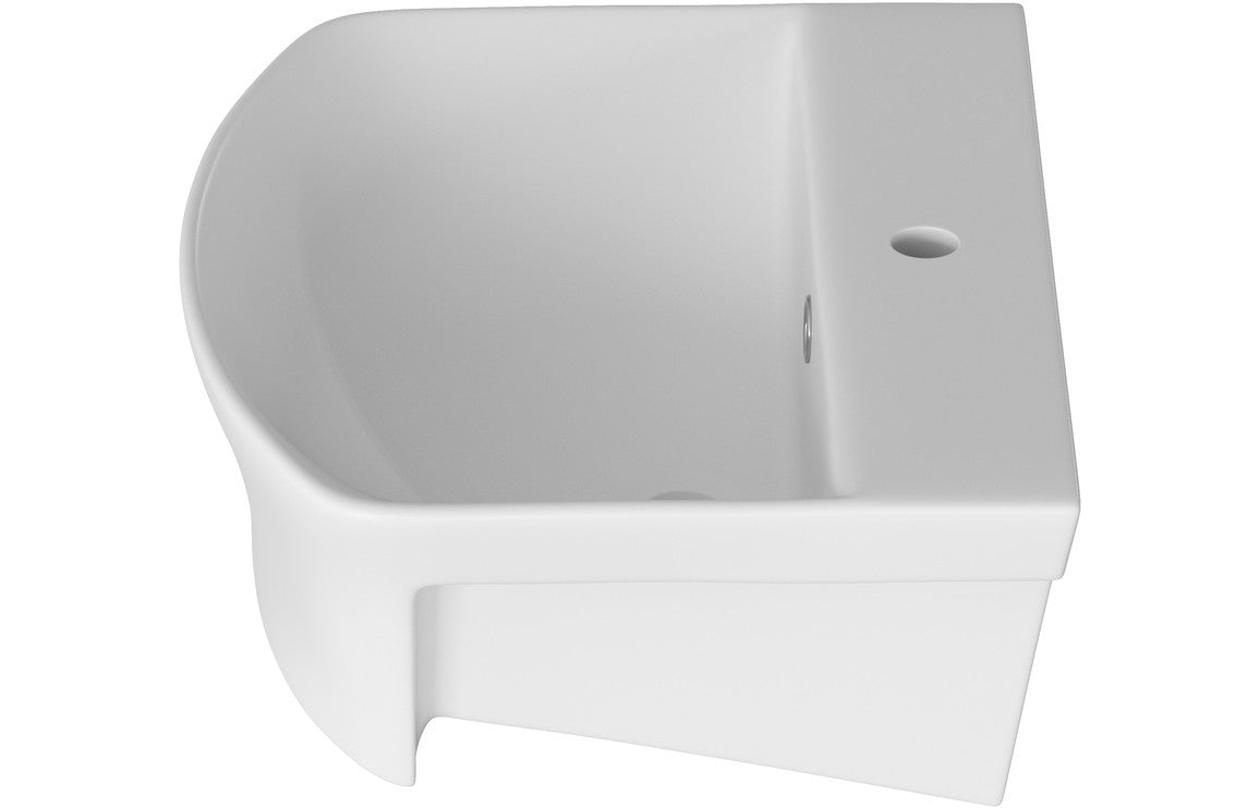 Sandra 500x400mm 1TH Semi Recessed Basin-Basins-DIPB1338-