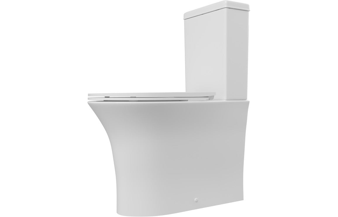 Sandra Rimless Close Coupled Fully Shrouded WC & Soft Close Seat-Toilets-DIPT0284-