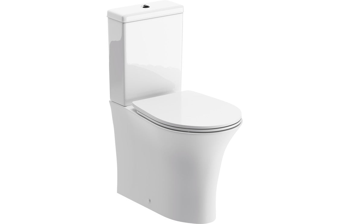 Sandra Rimless Close Coupled Fully Shrouded WC & Soft Close Seat-Toilets-DIPT0284-
