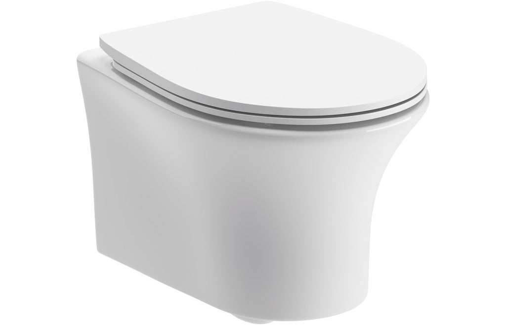 Sandra Rimless Wall Hung WC & Soft Close Seat-Toilets-DIPT0282-