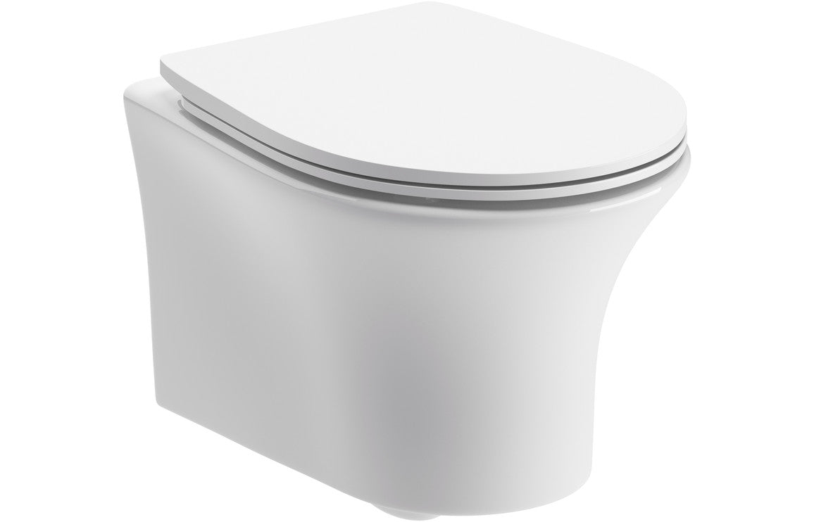 Sandra Rimless Wall Hung WC & Soft Close Seat-Toilets-DIPT0282-