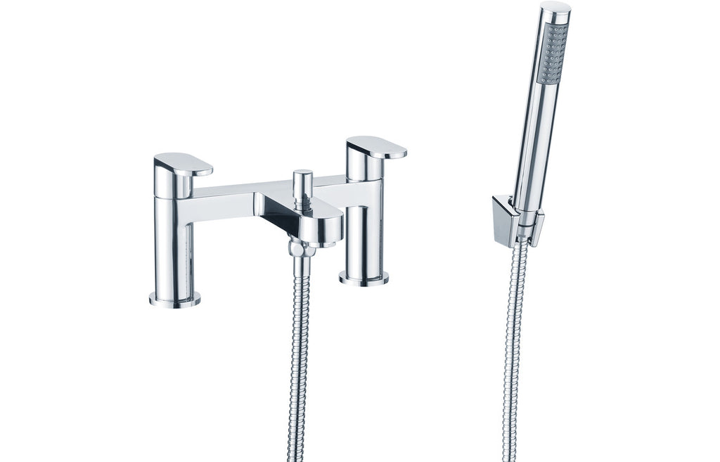 Sassano Bath/Shower Mixer & Bracket - Chrome-Bath Taps-DITB2264-