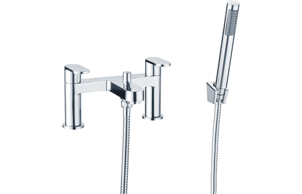Sassano Bath/Shower Mixer & Bracket - Chrome-Bath Taps-DITB2264-