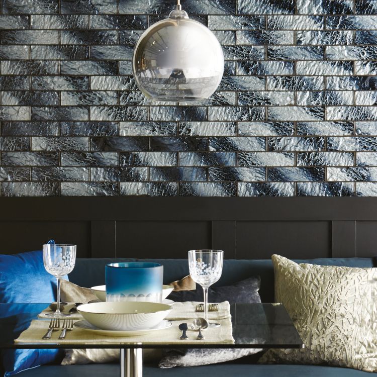 Original Style Glassworks Siva Brickbond Mosaic Tile 20x40cm