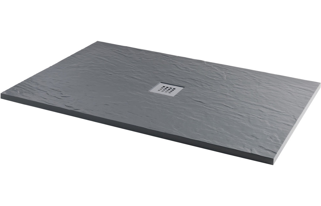 Slate Effect Shower Tray & Waste-Shower Trays-DIETP1038-