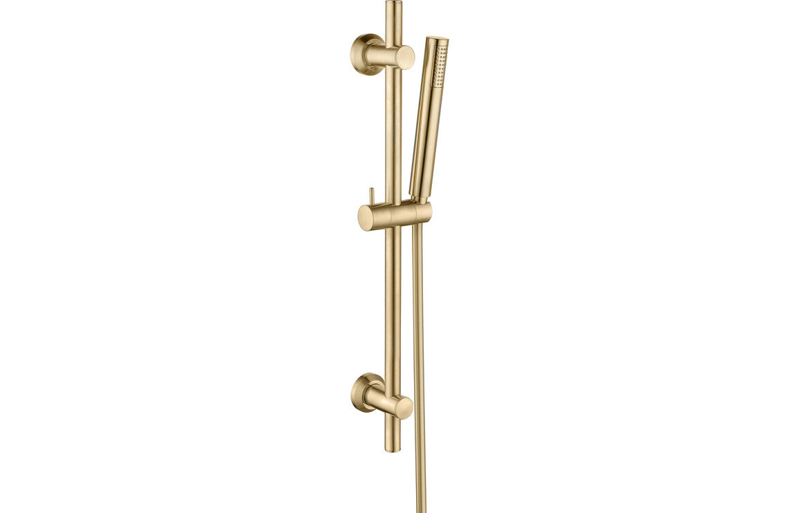 Slider Rail & Kit - Brushed Brass-Shower Rail Kits-DICM0702-