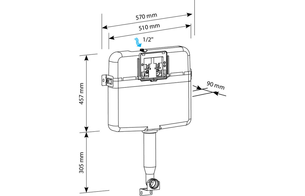 Slim Concealed Cistern-Frames, Flushplates & Cisterns-DIAC0292-