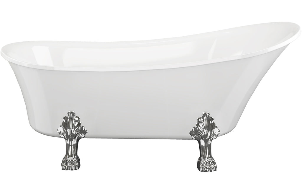 Somerset Freestanding Bath with chrome lion feet.-Baths-DIBFP0024-