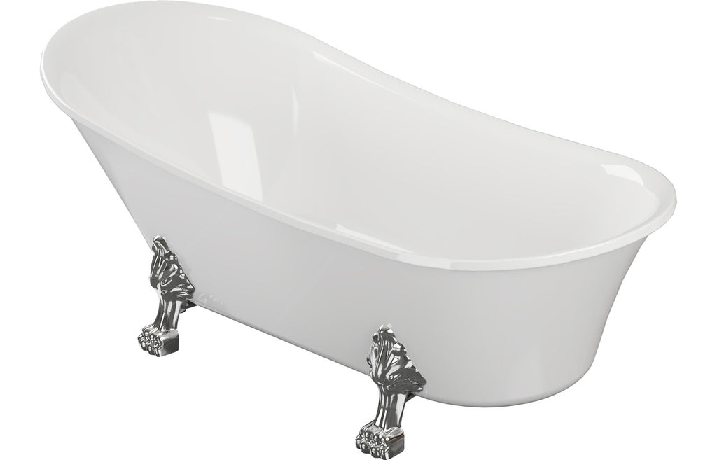 Somerset Freestanding Bath with chrome lion feet.-Baths-DIBFP0024-