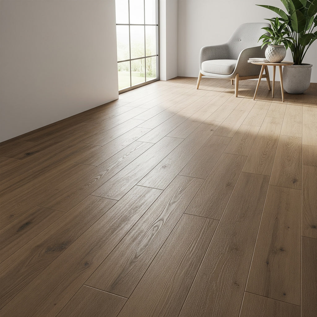 Soul Roble Oak Wood Effect Porcelain Floor Tile 23.3x120cm