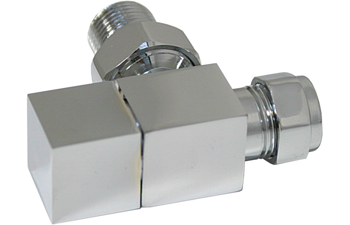 Square Chrome Radiator Valves-Heating-DIRA0236-Angled-