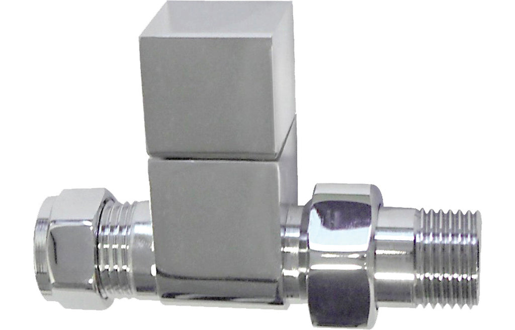 Square Chrome Radiator Valves-Heating-DIRA0236-Straight-
