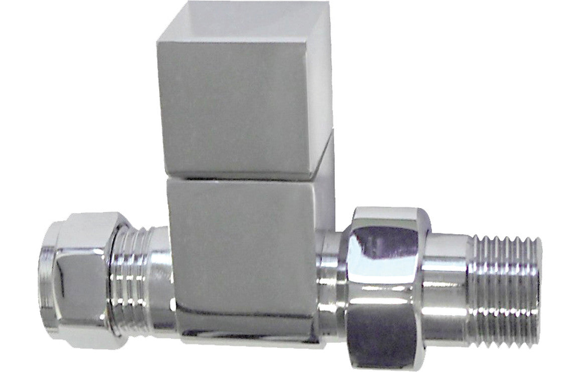 Square Chrome Radiator Valves-Heating-DIRA0236-Straight-
