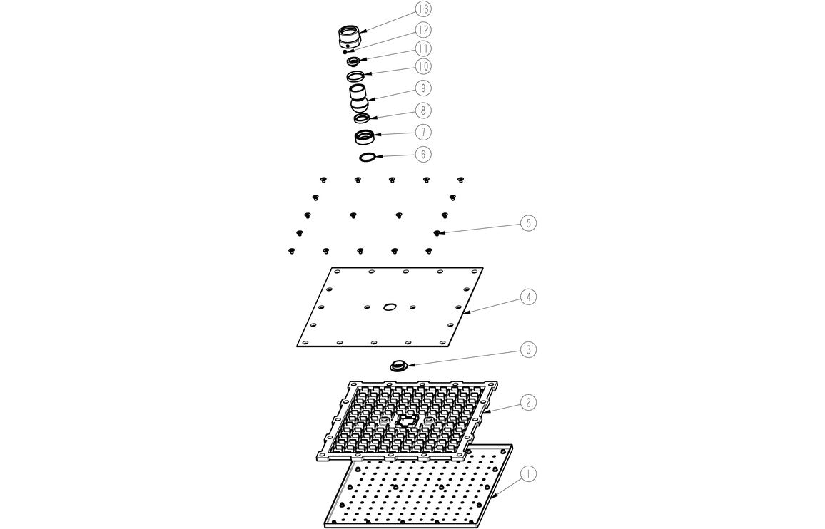 Square Showerhead - Chrome-Shower Heads-DICM0648-