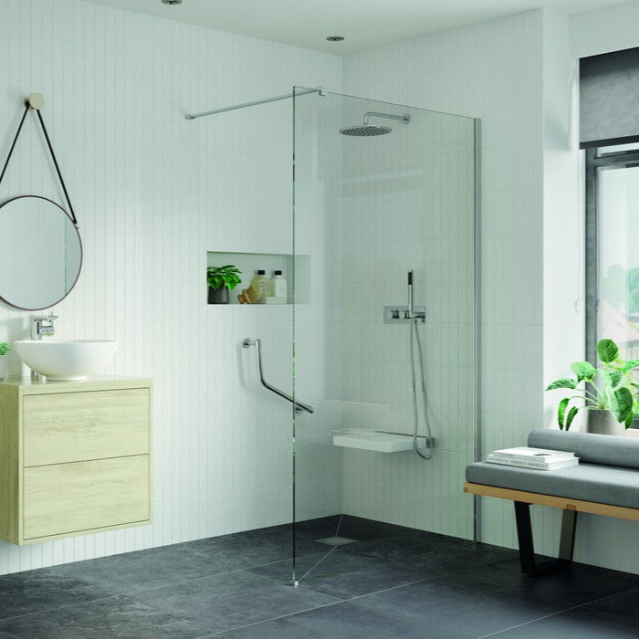 Straight 34cm Grab Rail - Chrome-Enclosure Accessories-DIAC0150-