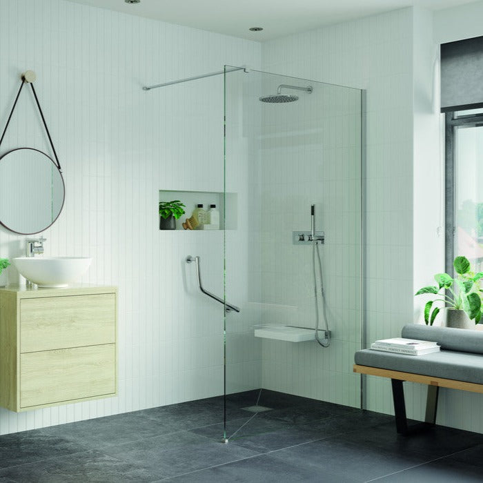Straight 64cm Grab Rail - Brushed Brass-Enclosure Accessories-DIAC0192-