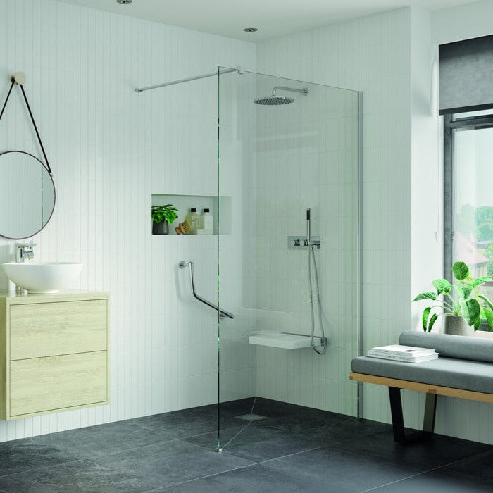 Straight 64cm Grab Rail - Matt Black-Enclosure Accessories-DIAC0198-