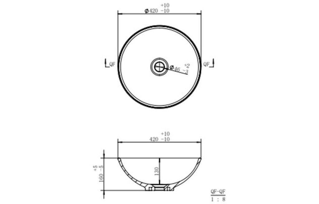 Sue 410mm Round Washbowl-Basins-DIPB0054-