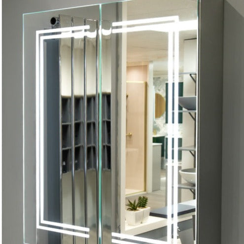 Suki 600mm 2 Door Front-Lit LED Mirror Cabinet-Mirrors-DICMS0120-