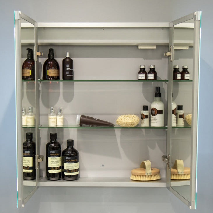 Suki 600mm 2 Door Front-Lit LED Mirror Cabinet-Mirrors-DICMS0120-