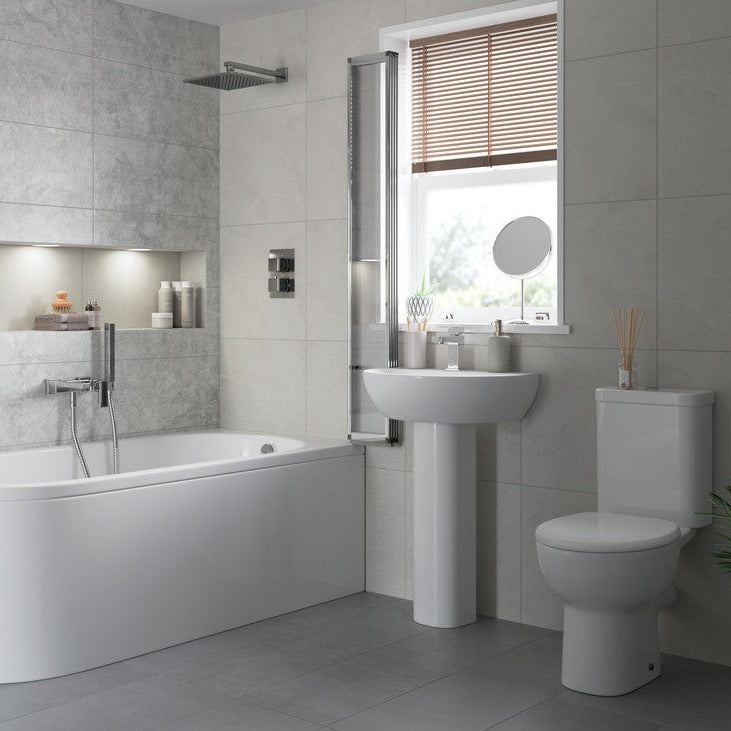 Tammy 450x400mm 1TH Basin & Full Pedestal-Basins-DIPBP1158-