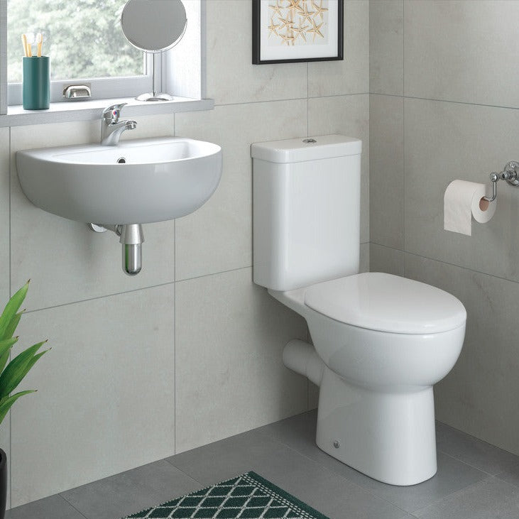 Tammy 450x400mm 1TH Basin & Full Pedestal-Basins-DIPBP1158-
