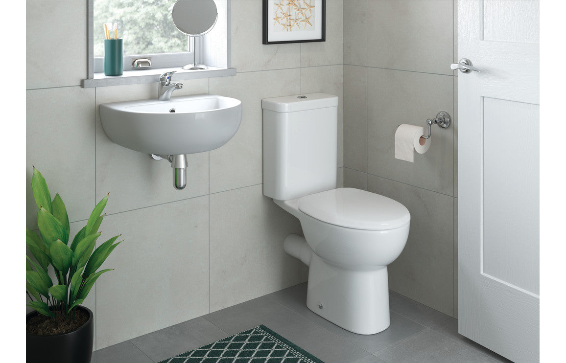 Tammy 450x400mm 1TH Cloakroom Basin & Bottle Trap-Basins-DIBP1162-