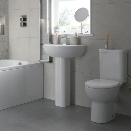 Tammy 550x400mm 1TH Basin & Semi Pedestal-Basins-DIPB1164-