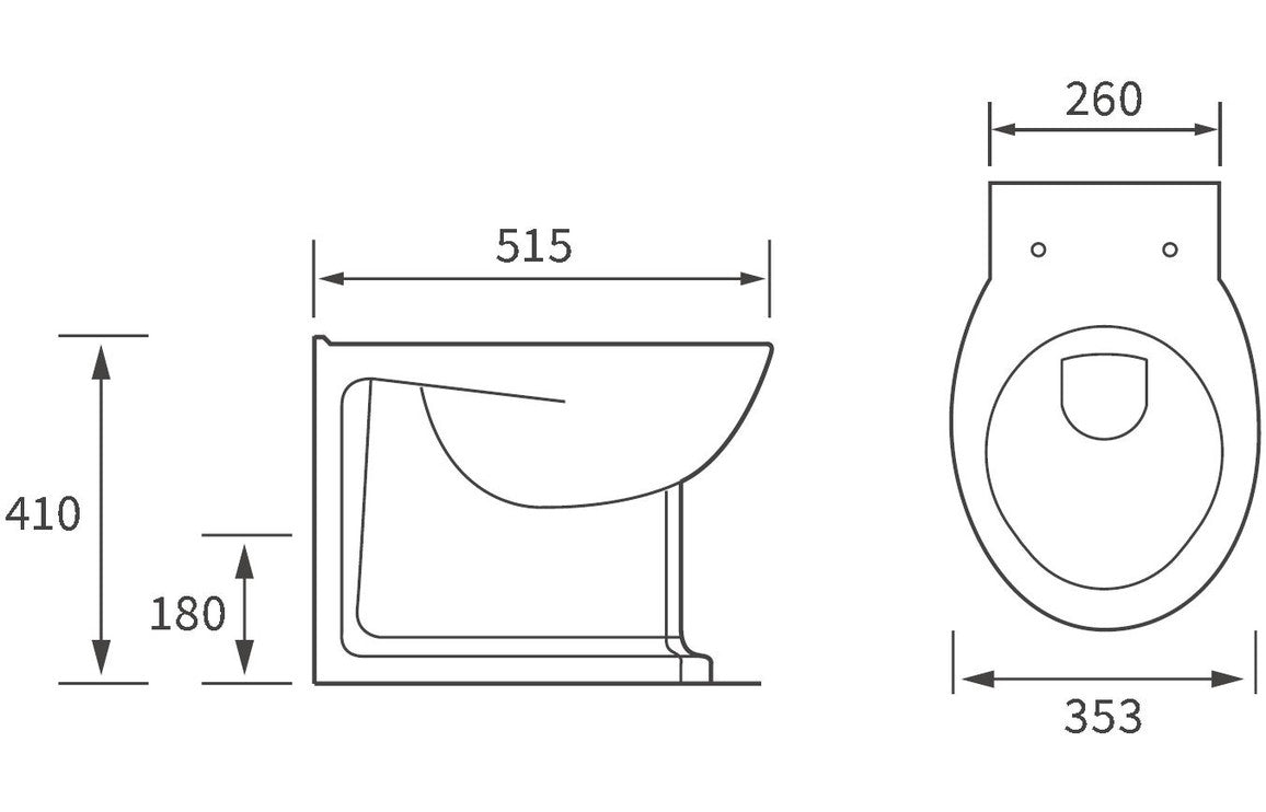 Tammy Back To Wall WC & Soft Close Seat-Toilets-DIPTP0218-