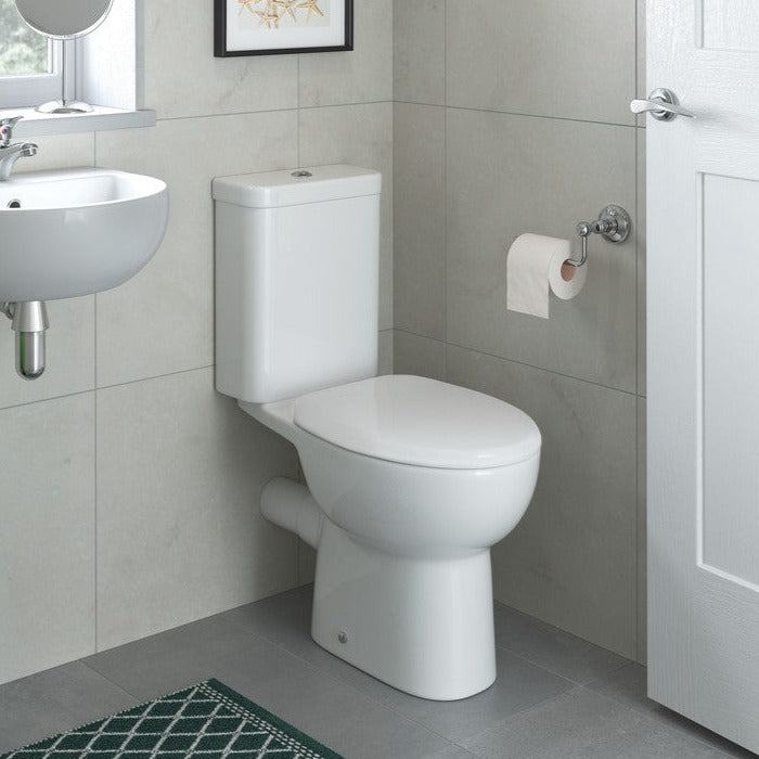 Tammy Close Coupled Open Back WC & Soft Close Seat-Toilets-DIPTP0216-