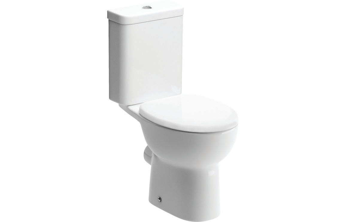 Tammy Close Coupled Open Back WC & Soft Close Seat-Toilets-DIPTP0216-
