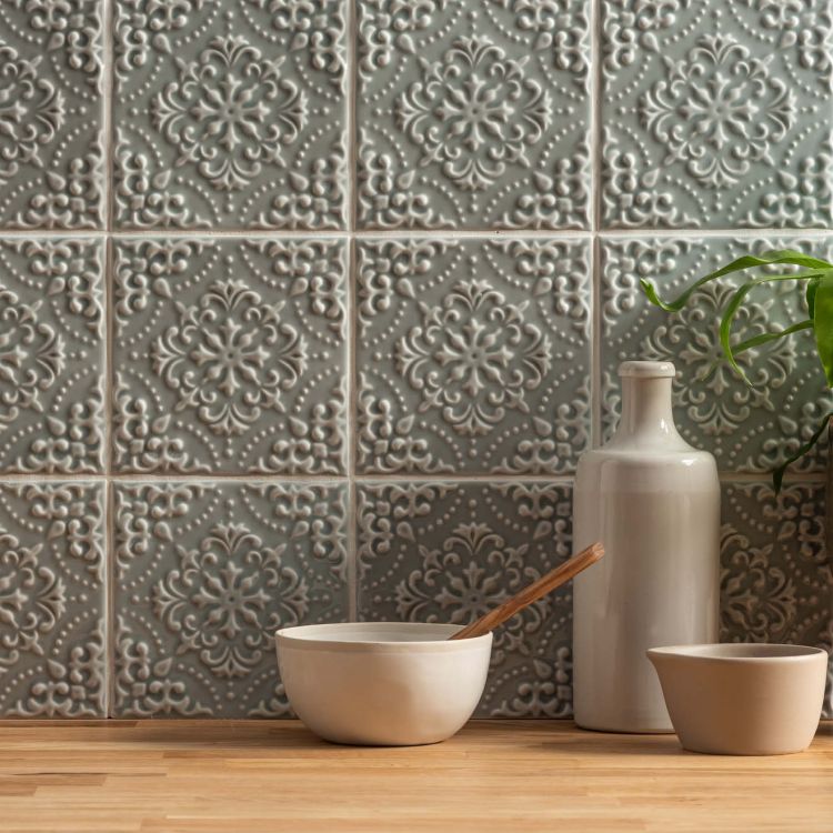 The Winchester Tile Collection Artisan Highgrove Embossed Tiles-
