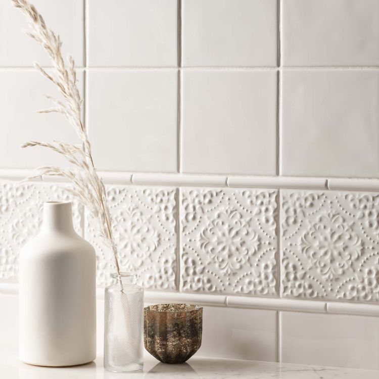 The Winchester Tile Collection Artisan Highgrove Embossed Tiles-