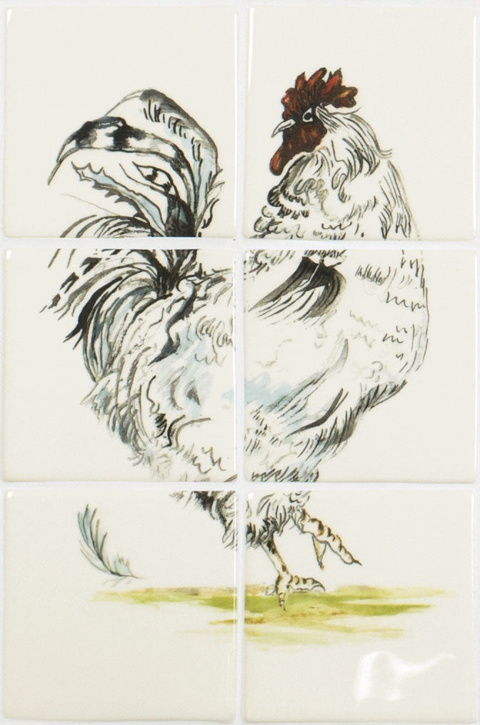 The Winchester Tile Collection Classic Chicken Coop-Maran 6 tile set (36.9x24.6cm)-IM-0033809
