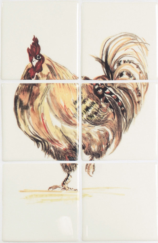 The Winchester Tile Collection Classic Chicken Coop-Sulmtaler 6 tile set (36.9x24.6cm)-IM-0033802