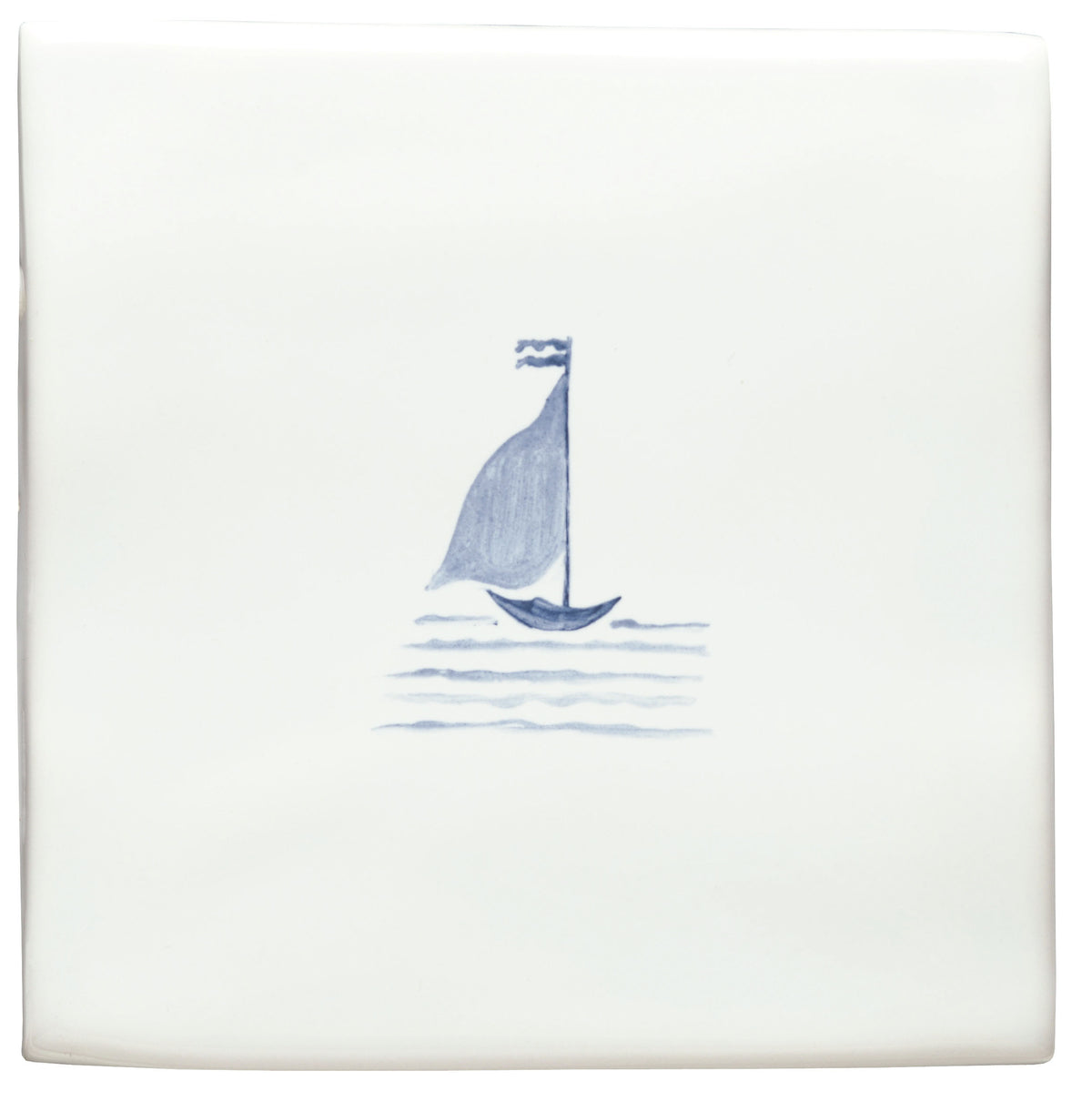 The Winchester Tile Collection Classic English Delft Hand Painted Boats-Trinite of London Delft Boat-IM-0004019