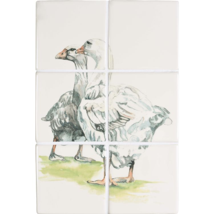 The Winchester Tile Collection Classic Flock of Geese-Elders 6 tile set (36.9x24.6cm)-IM-0033801