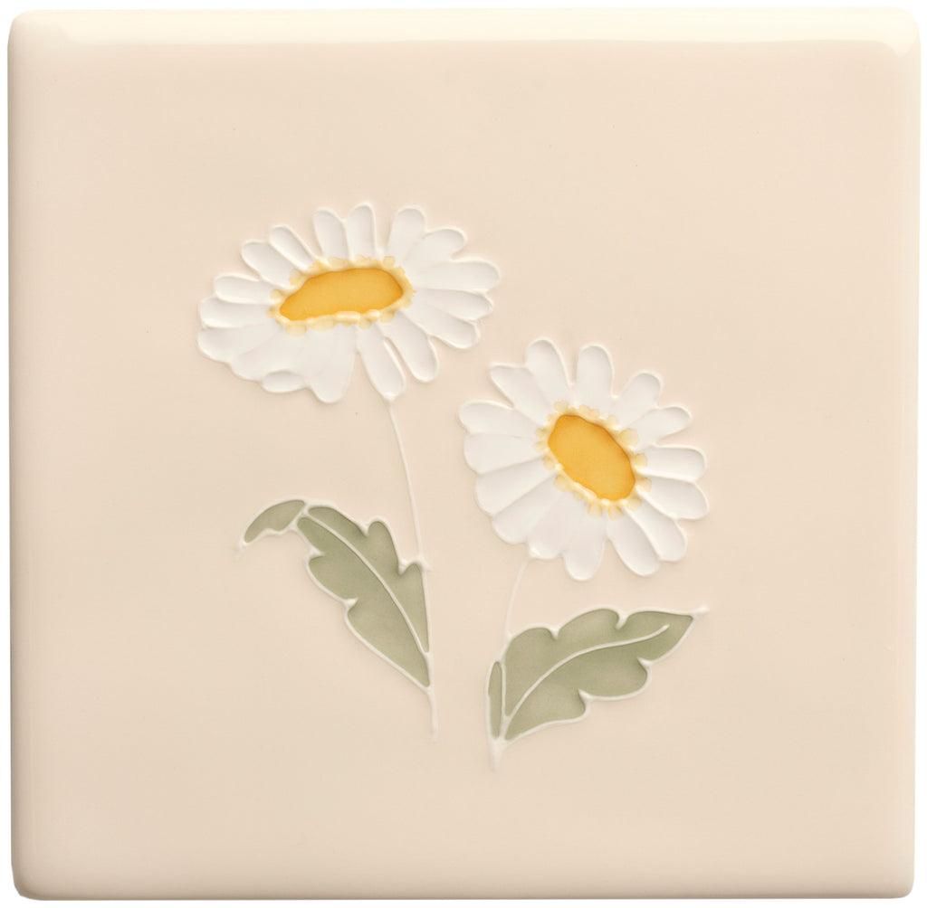 The Winchester Tile Collection Classic Floral Collection-Floral Collection Daisy Tubelined-IM-0027627