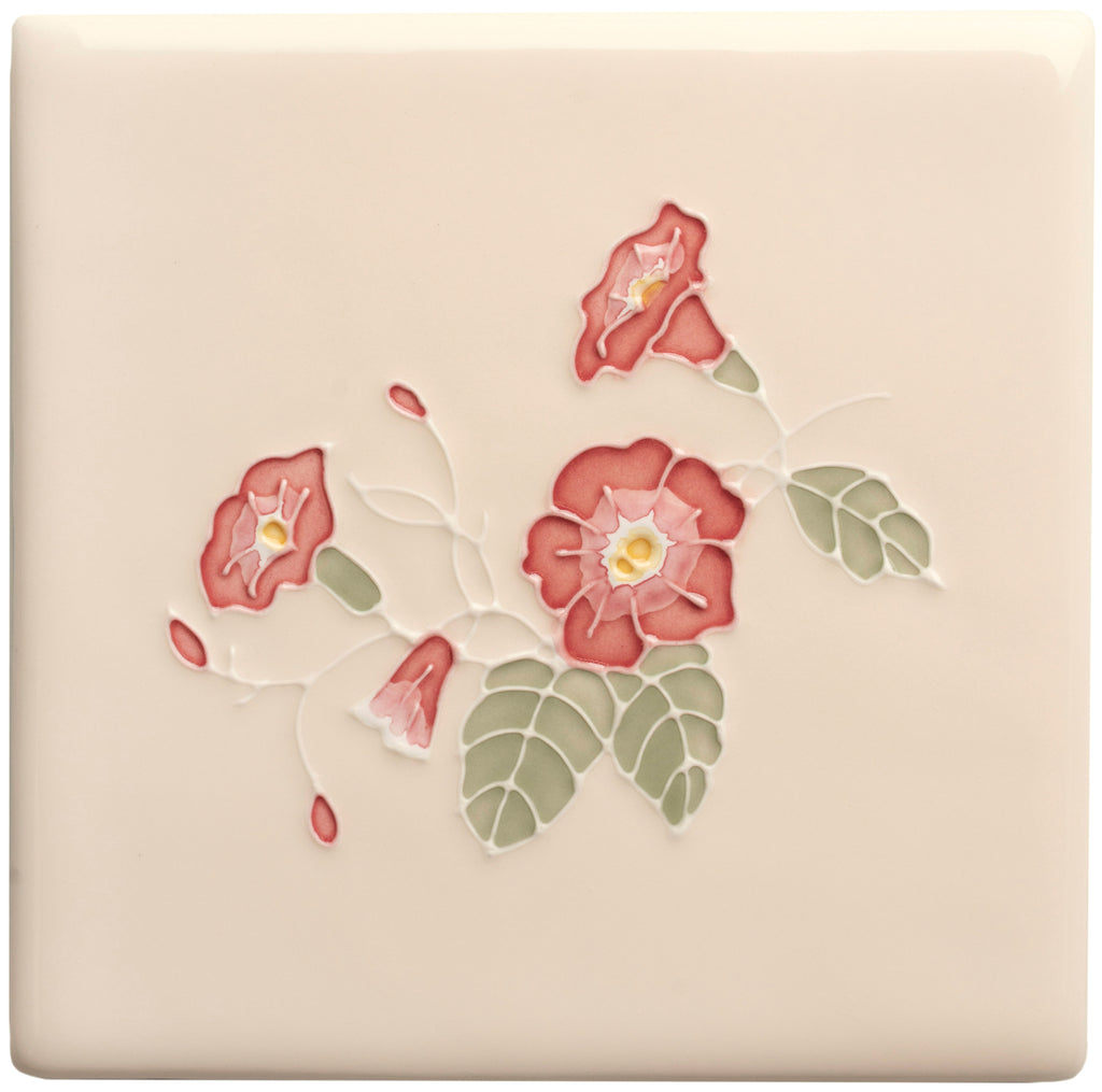 The Winchester Tile Collection Classic Floral Collection-Floral Collection Sea Bindweed Tubelined-IM-0027633