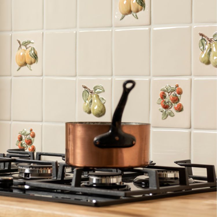 The Winchester Tile Collection Classic Summer Fruits Handpainted Tiles-