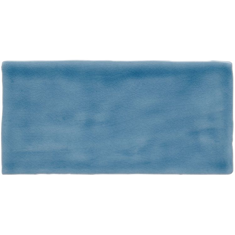 The Winchester Tile Collection Residence Arcadian Crackle Brick Tile-Teal Half Tile-IM-0023832