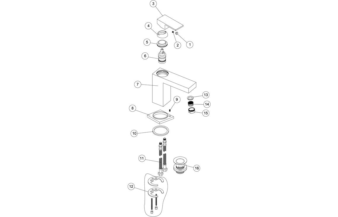 Thena Basin Mixer & Waste - Chrome-Basin Taps-CAPTA4161-