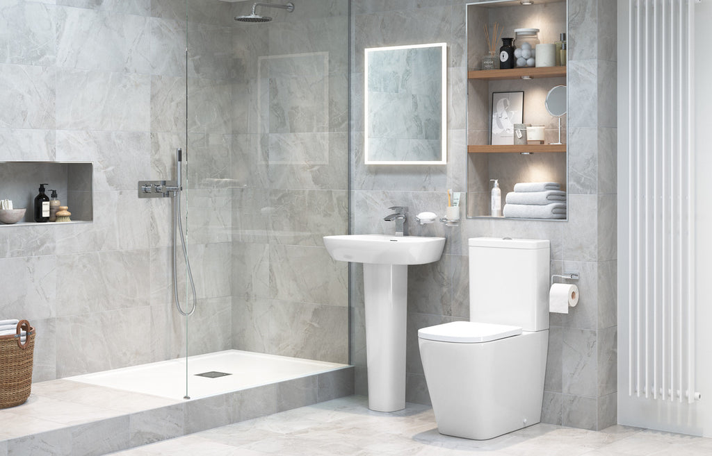Tilly 600x400mm 1TH Basin & Semi Pedestal-Basins-DIBP1150-