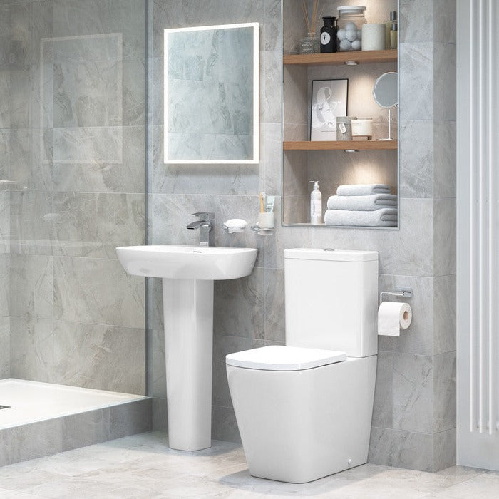 Tilly Rimless Back To Wall Comfort Height WC & Soft Close Seat-Toilets-DITP0174-