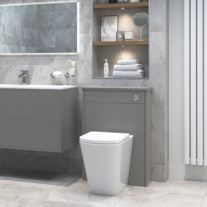 Tilly Rimless Back To Wall Comfort Height WC & Soft Close Seat-Toilets-DITP0174-