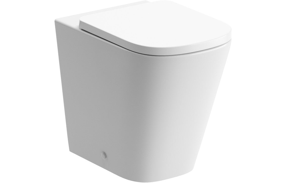 Tilly Rimless Back To Wall Comfort Height WC & Soft Close Seat-Toilets-DITP0174-