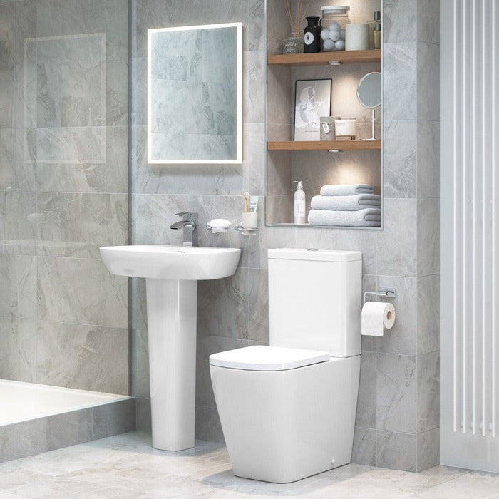Tilly Rimless Close Coupled Open Back Short Projection WC-Toilets-DIPTP0300-