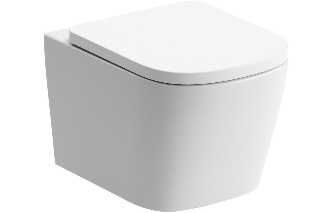 Tilly Rimless Wall Hung WC & Soft Close Seat-Toilets-DITP0178-